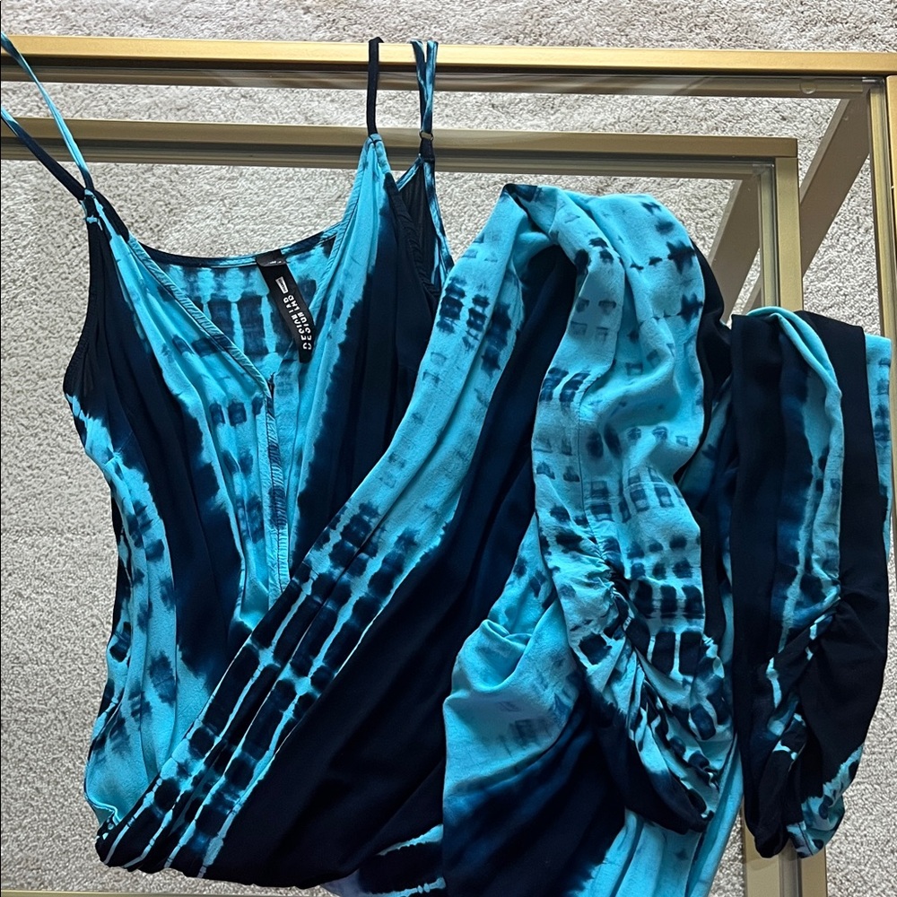 Design Lab Blue Tie-Dye Jumpsuit
